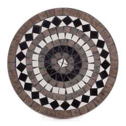 Стол для дачи Сеcрет де Маисон РОМЕО (мод. ПЛ08-7451РВ) металл, 60*72см, белый/плитка калейдоскоп / Secret de Maison ROMEO (mod. PL08-7451RV)