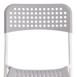 Металлический стул АДДЕ (мод. C-049) металл/пластик, 39 х 49 х 78 см, Грей (серый) /Вхите (белый) / ADDE (mod. C-049) Grey /White