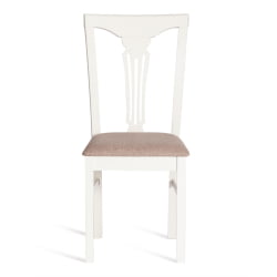 Стул Гермес/ Хермес дерево гевея, 43х49х94см, Иворй вхите, ткань серая (ТМ-164) / Hermes Ivory white, (TM-164)