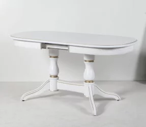 Стол обеденный раскладной Лира (1,6м) тон 1 с золотой патиной