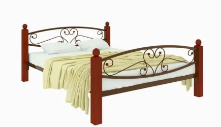 Кровать Каролина Лукс плус 1200х2000 Коричневая / Lux plus