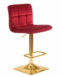 Стул барный ДОБРИН ГОЛДИЕ Бордовый велюр МДЖ9-43 / DOBRIN GOLDIE MJ9-43