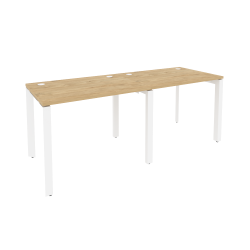 Рабочая станция на П-образном м/к ОНИКС О.МП-РС-2.1.7 Тиквуд Светлый/Белый / ONIX O.MP-RS-2.1.7