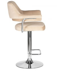 Стул барный ДОБРИН CХАРЛЙ (бежевый велюр (МДЖ9-10)) 2 шт / DOBRIN CHARLY (MJ9-10))