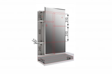 Трюмо Арина СТА-01 Белый рамух / STA-01