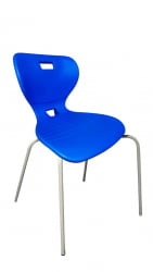 Стул универсального назначения АУРА (рост 6) Красный/Каркас полимерный хром / AURA