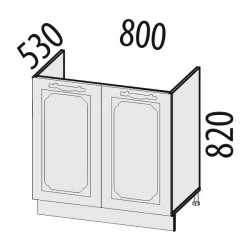 Тумба для кухни Милана 23.51 Сосна Астрид/Ваниль
