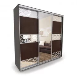 Шкаф-купе 3-х дверный Акцент-Лайн КР 2400х600 Венге