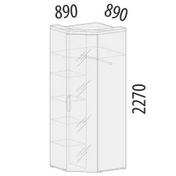 Детский шкаф Кашемир 900.09 Дуб Кронберг