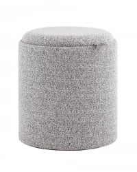 Пуф-столик с ящиком Хюгге С букле серый / S