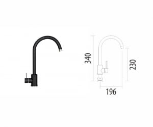 Смеситель СМ 2 Черный камень