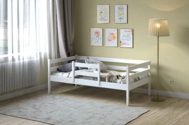 Детская кровать из дерева РооРоом ВК-1 Белая / RooRoom VK-1