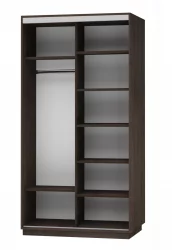 Шкаф-купе со стеклом Экспресс Дуо 1200х2400х Сакура/Венге / 1200х2400h