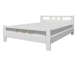 Кровать из массива Вероника 3 200х90 Белый Античный