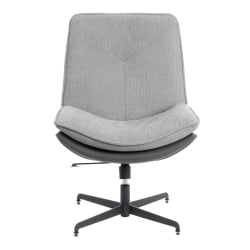 Кресло Космо велюр/букле/экокожа, ВТ шапе силвер/графит / Cosmo VT shape silver/графит