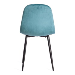 Металлический стул БРЕЕЗЕ (мод. 4724) вельвет/металл, 44 х 53 х 87 см, Лигхт пале греен (темно-бирюзовый ) ХЛР60 / черный / BREEZE (mod. Light pale green HLR60
