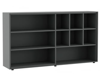 Шкаф средний ДЭЛИ ДЛИ37252012 Эбен Антрацит / DALI DLI37252012