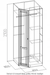Фасад углового шкафа Стандарт Шерлоcк 63 Орех шоколадный (спальня)_65608 / Sherlock
