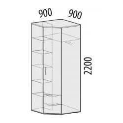 Детский шкаф Мегаполис 55.03 Сосна Астрид