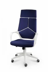 Кресло офисное ИК CКС0898Х-0-223 Вхите Дэрк блуе / IQ CX0898H-0-223 White Dark blue