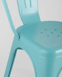 Стул ТОЛИКС с высокой спинкой Голубой матовый / TOLIX