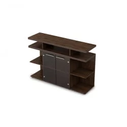 Шкаф низкий со стеклом ТАИМ-МАКС 4ШН.012.1 Брауни / TAIM-MAX