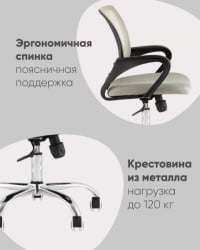 Кресло офисное ТопЧаирс Симпле Нев черный спинка сетка / TopChairs Simple New