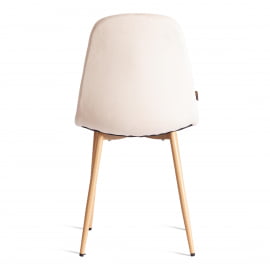 Стул БРЕЕЗЕ (мод. ДЖСC-58) Велюр/металл , 44 х 53 х 86 см, Cреамй (кремовый) ХЛР 5 / натуральный / BREEZE (mod. JSC-58) Creamy HLR