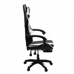 Кресло 1209-1 КИНГКУЕЕН, цвет черный/белый, 1209-1-блаcк-вхите-масс / KINGQUEEN, 1209-1-black-white-mass