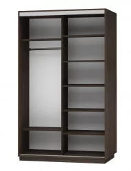 Шкаф-купе с фотопечатью Экспресс Дуо 1400х2200х Сакура/Венге / 1400х2200h