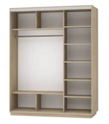 Гардеробный шкаф-купе Экспресс Медиум-1 1800х2200х Дуб молочный / 1800х2200h