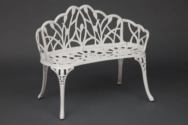 Скамья Сеcрет Де Маисон Страусс (Штраус) алюминиевый сплав, 99хх56х76см, буттер вхите / Secret De Maison Strauss butter white