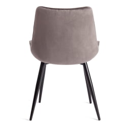 Стул АБРУЗЗО ( мод. 8060 ) металл/вельвет, 52 х 63 х 85 см, светло-серый (ХЛР 24)/черный / ABRUZZO mod. (HLR