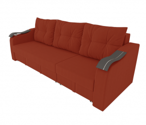 Диван прямой Рио Трансформер (Берхоусе) Цвет фасада: Оранж Велюто 27; Тип: Левый/правый; Материал фасада: Металл/Велюр / (Berhouse)