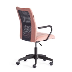 Кресло СТАФФ флок/ткань, розовый/серый, 137/В-12 / STAFF 137/W-12