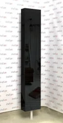 Поворотный шкаф в черном стекле Зоом Блаcк Черный / Zoom Black