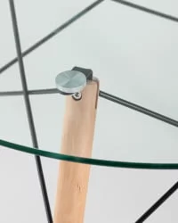 Круглый стол из стекла ЕАМЕС ДСВ Стеклянный / EAMES DSW