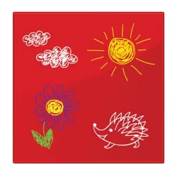 Доска магнитно-маркерная стеклянная БРАУБЕРГ 45х45 см Красная / BRAUBERG