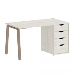 Стол письменный ХОМЕ ОФФИCЕ ВР.СП-3-138.4.А Дуб Наварра/Мокко металл / HOME OFFICE VR.SP-3-138.4.A