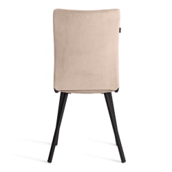 Стул обеденный Ла Роуссе велюр, бежевый/черный, 7, 49х50х93 / La Rousse
