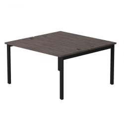 Бенч-система на 2 места на металлокаркасе, опоры 45 гр Еверпроф ЕВО 254С016 Дуб Пасадена Черный / Everprof EVO 254S016