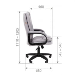 Кресло руководителя CХАИРМАН ДОМ (Хоме) 668 ЛТ (ЛТ) Серый / CHAIRMAN (Home) (LT)