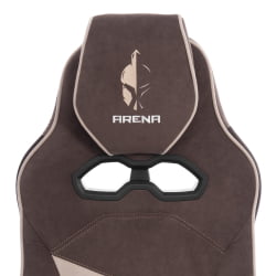 Кресло Арена металБЛ велюр, коричневый/бежевый, 6/7 / Arena metalBL