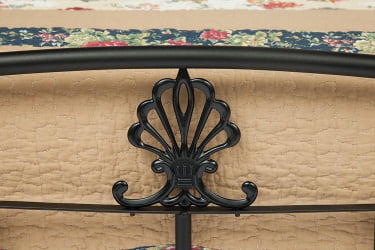 Кровать РУМБА (АТ-203)/ РУМБА дерево гевея/металл, 160х200 см (доубле бед), красный дуб/черный / (AT-203)/ RUMBA (double bed),