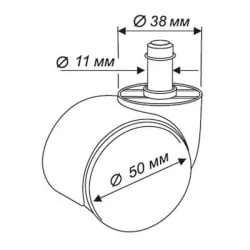 Набор колес для паркета/ламината Бюрократ КасторСет3850/ПУ / CastorSet3850/PU
