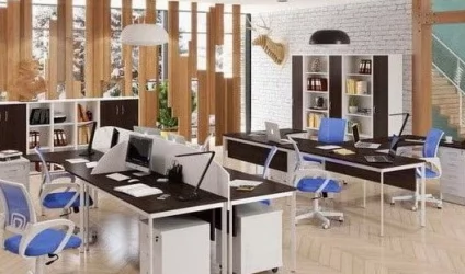 Стол прямой ИМАГО-С СП-3С венге магия белый полуматовый / IMAGO-S СП-3S