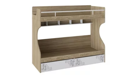 Кровать 2-х ярусная Оксфорд ТД-139.11.01 Ривьера Белый с рисунком