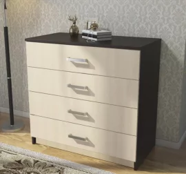 Комод в прихожую КМ-021 Дуб молочный/венге