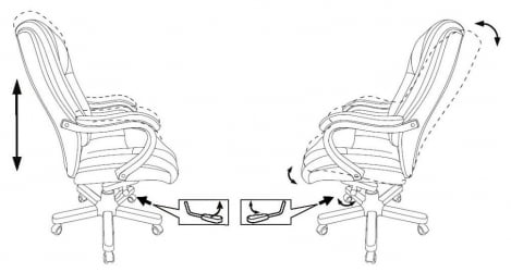 Кресло руководителя Бюрократ Т-9926ВАЛНУТ/БЛАCК / T-9926WALNUT/BLACK