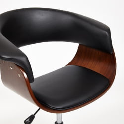 Кресло ВИМТА орех, кож/зам черный / VIMTA